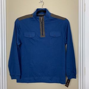 Tasso Elba Refined Knit 1/4 Zip Pullover shirt
